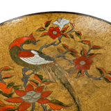 Vintage Cloisonné Brass Bowl with Bird & Flowers