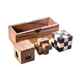 3 Wooden Brain Teaser Puzzle Set