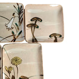 Hand-Painted Kato Kohei Kiln Floral Plate Set – Set of 5