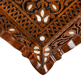 Handmade Wooden Tray with Mother of Pearl Inlay