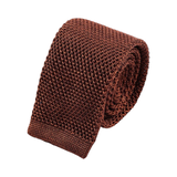 Brown Silk Knitted Tie