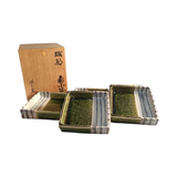 Tamayama Yasuo 
Oribe Ware Square Small Bowls by Tamayama Kiln – Set of 5