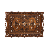Handmade Wooden Tray with Mother of Pearl Inlay