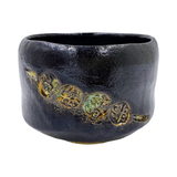 Black Raku Chawan by Kawasaki Waraku