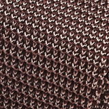 Chocolate Brown Star Silk Knitted Tie
