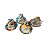 Vintage 1980’s set of 4 Rosenthal Cupola artists collection series Espresso Cups and Saucers