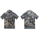 Traditional Javanese Batik Tulis with Floral and Geometric Pattern