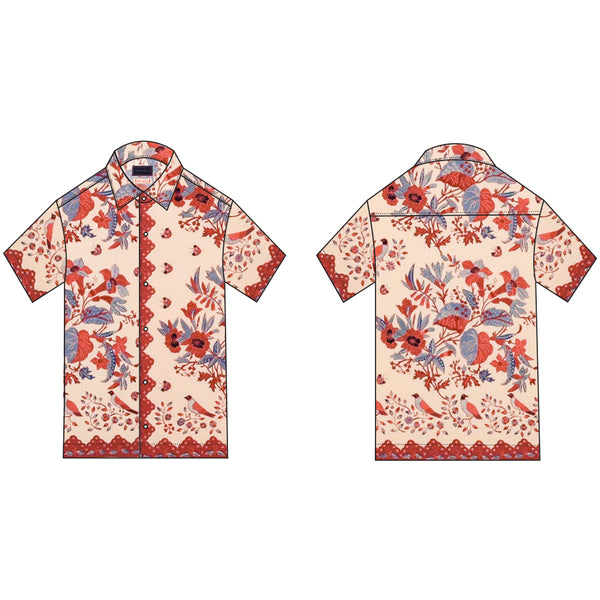 Hand Printed Silk Screen Cotton Batik
