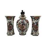 Delft Polychrome Holland porcelain cabinet set