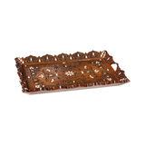 Handmade Wooden Tray with Mother of Pearl Inlay