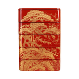 Vintage Japanese Hon-Shu-Nuri Kin Makie Jubako Stacking Lacquer Box