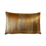 Reversible Golden Silk Obi Cushion - Cranes