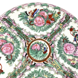 Vintage Rose Medallion Chinese Porcelain Plate