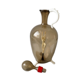 Art Deco Smoky Glass Cordial Set