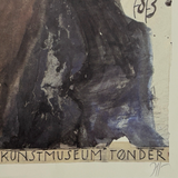 Horst Janssen Signed Self-Portrait Danish Exhibition Poster