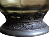 Vintage Baroque Glass and Pewter Carafe Wine Decanter