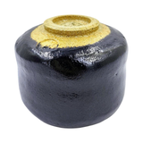 Black Raku Chawan by Kawasaki Waraku