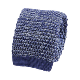 Denim Blue Silk Knitted Tie