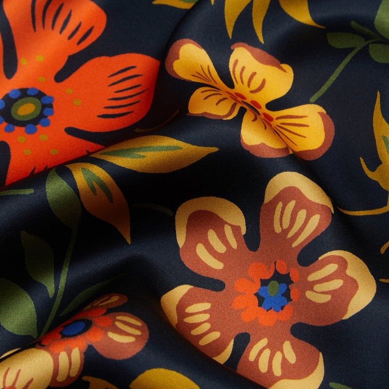 Edenham Oasis Silk Satin - Black