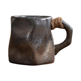 Warped Ceramic Cup with Rope Detail Handle