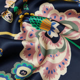 Floral Symphony Silk Satin
