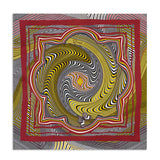 ZIG ZAG OCHRE POCKET SQUARE