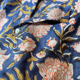 Block Print Short Sleeve Shirt - Blue