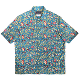 Block Print Short Sleeve Shirt - TEAL