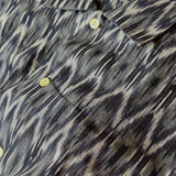 Hand Loomed Ikat Short Sleeve Shirt - GREY