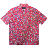 Block Print Short Sleeved Shirt - Red