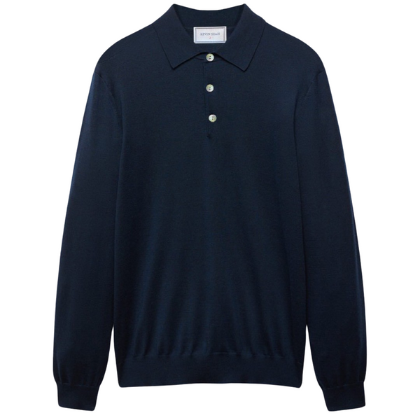 "JOSH" MERINO WOOL LONG SLEEVE POLO SHIRT