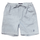 Stone Washed Cotton Shorts - Ice Blue