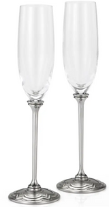 Cartouche Champagne Flute Pair