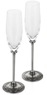 Cartouche Champagne Flute Pair