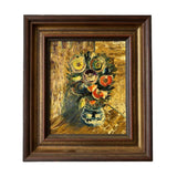Framed Vintage Still Life Oil Painting "Colorful Bouquet"