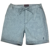 Stone Washed Cotton Shorts - Blue
