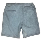 Stone Washed Cotton Shorts - Blue
