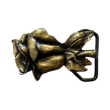 Vintage 1983 Great American Buckle Co. Brass Rose Belt Buckle