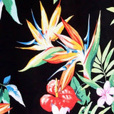 JUNGLE BLACK HAWAIIAN RAYON