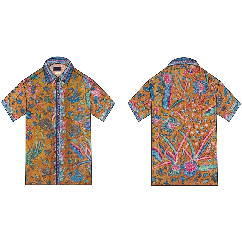 Vintage 1960's Indonesian Hand Drawn Cotton Batik Tulis Tiga Negri