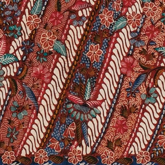 "Dlorong Liris” Motif from Sidomukti Hand Drawn Indonesian Cotton Batik Tulis
