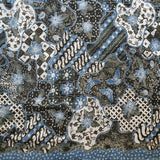 Traditional Javanese Batik Tulis with Floral and Geometric Pattern