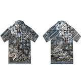 Traditional Javanese Batik Tulis with Floral and Geometric Pattern