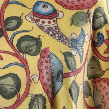 Hand Painted Kalamkari Silk