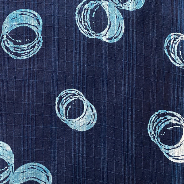 Circle Pattern Indigo Print