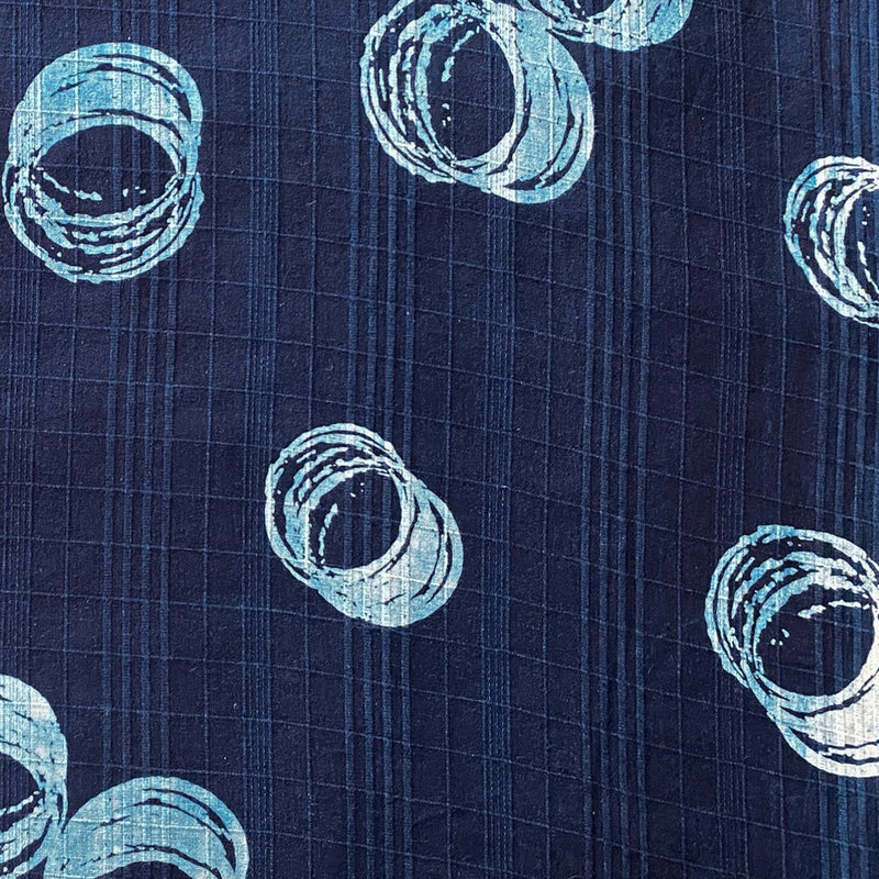 Circle Pattern Indigo Print