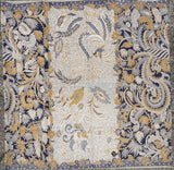 Traditional Floral Motif Hand Drawn Indonesian Cotton Batik Tulis