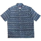 Hand Loomed Ikat Short Sleeve Shirt - GREY