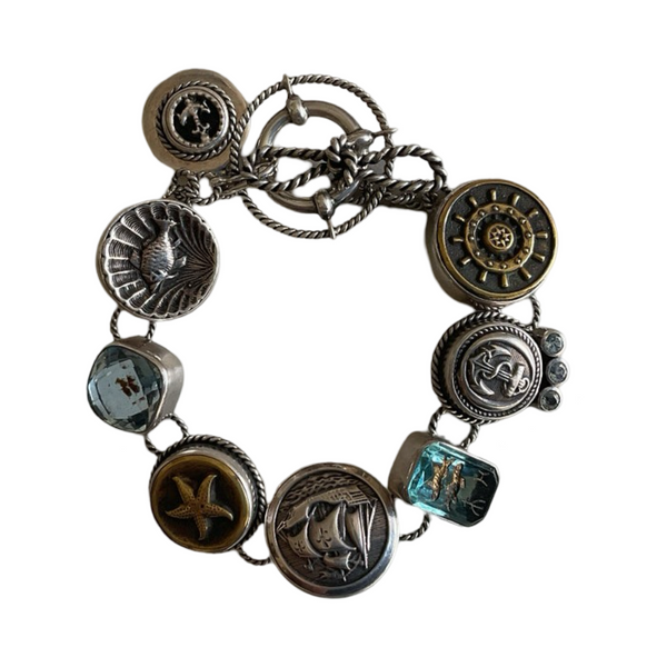 VINTAGE STERLING SILVER NAUTICAL BRACELET