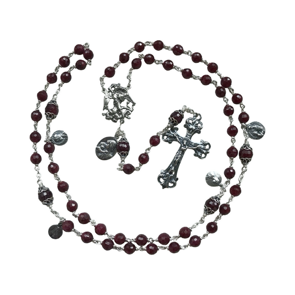 Ruby Gemstone Rosary Rosary Necklace